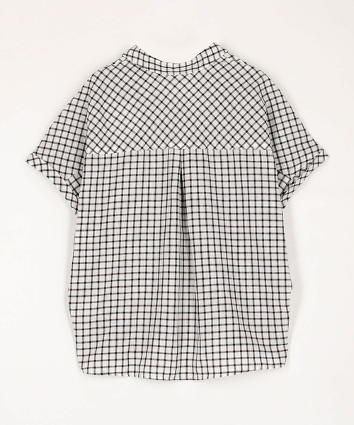 Grand PARK（グランドパーク）の「柔らかさわやか リネンシャツ　チェック柄（シャツ/ブラウス・レディース・ベージュ/ブラック/グレー・FREE）」の12枚目の写真