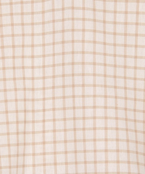 Grand PARK（グランドパーク）の「柔らかさわやか リネンシャツ　チェック柄（シャツ/ブラウス・レディース・ベージュ/ブラック/グレー・FREE）」の16枚目の写真