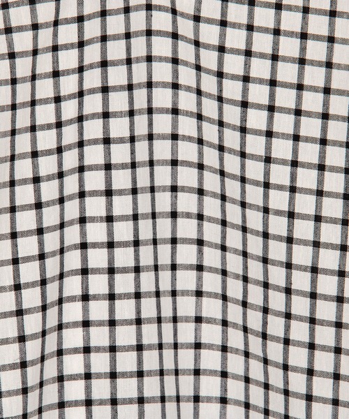 Grand PARK（グランドパーク）の「柔らかさわやか リネンシャツ　チェック柄（シャツ/ブラウス・レディース・ベージュ/ブラック/グレー・FREE）」の18枚目の写真