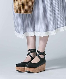 an another angelus | クロスストラップ厚底パンプス(パンプス)