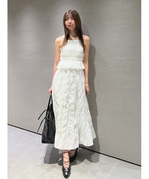 SNIDEL プリーツワンピース WEB限定サイズあり】Sustainableフリルプリーツワンピース