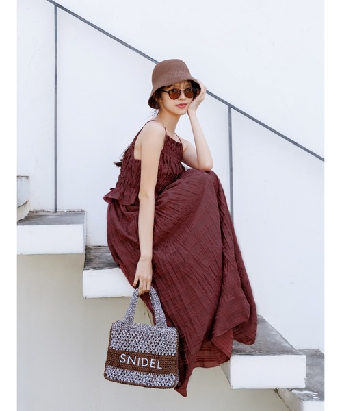 新品未使用SNIDEL スナイデル アメスリプリーツドッキングワンピース アメスリプリーツドッキングワンピース(マキシ・ロング