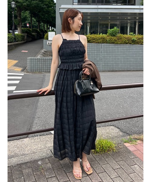 SNIDEL（スナイデル）の「アメスリプリーツドッキングワンピース