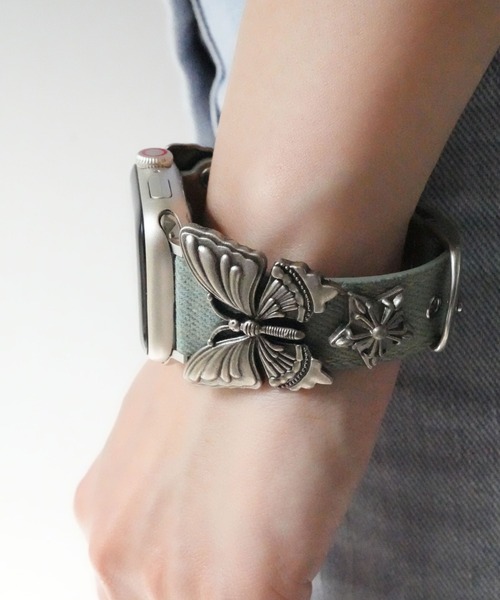 Port(ポート)の「【 Port / ポート 】 AppleWatch バタフライ デザイン / アップルウォッチバンド #_(デジタル腕時計・レディース・サックスブルー/ブラック/ライトブルー/ブルー・40mm/44mm)」の3枚目の写真