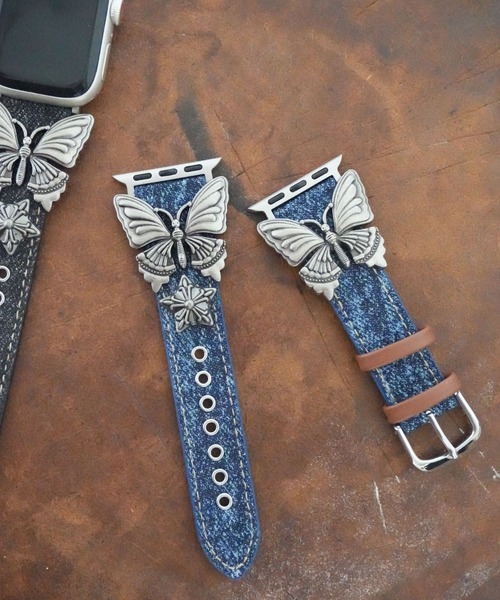 Port(ポート)の「【 Port / ポート 】 AppleWatch バタフライ デザイン / アップルウォッチバンド #_(デジタル腕時計・レディース・サックスブルー/ブラック/ライトブルー/ブルー・40mm/44mm)」の4枚目の写真