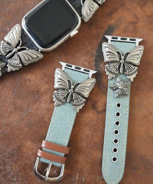 Port(ポート)の「【 Port / ポート 】 AppleWatch バタフライ デザイン / アップルウォッチバンド #_(デジタル腕時計・レディース・サックスブルー/ブラック/ライトブルー/ブルー・40mm/44mm)」の2枚目の写真