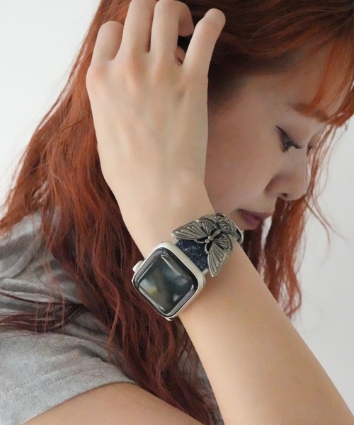 Port(ポート)の「【 Port / ポート 】 AppleWatch バタフライ デザイン / アップルウォッチバンド #_(デジタル腕時計・レディース・サックスブルー/ブラック/ライトブルー/ブルー・40mm/44mm)」の6枚目の写真