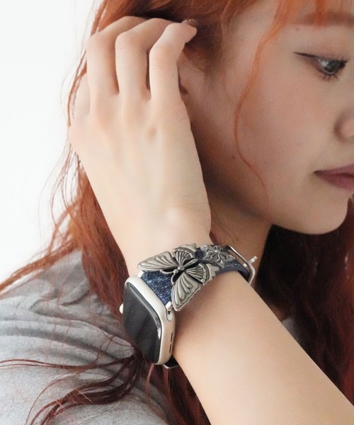 Port(ポート)の「【 Port / ポート 】 AppleWatch バタフライ デザイン / アップルウォッチバンド #_(デジタル腕時計・レディース・サックスブルー/ブラック/ライトブルー/ブルー・40mm/44mm)」の14枚目の写真