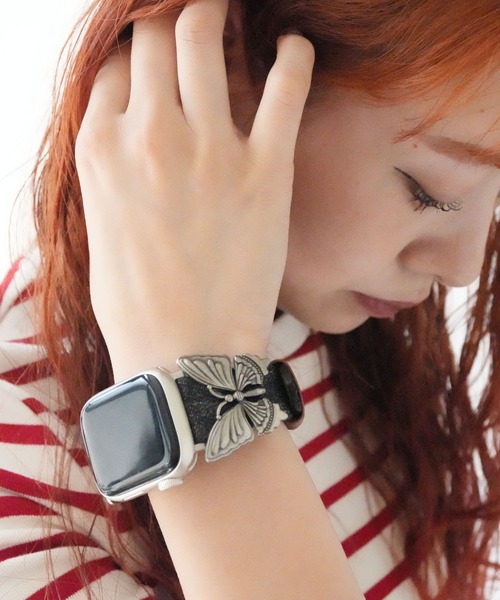 Port(ポート)の「【 Port / ポート 】 AppleWatch バタフライ デザイン / アップルウォッチバンド #_(デジタル腕時計・レディース・サックスブルー/ブラック/ライトブルー/ブルー・40mm/44mm)」の8枚目の写真