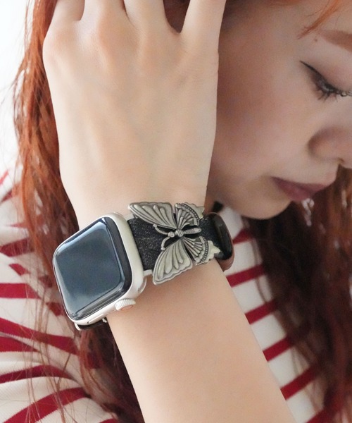 Port(ポート)の「【 Port / ポート 】 AppleWatch バタフライ デザイン / アップルウォッチバンド #_(デジタル腕時計・レディース・サックスブルー/ブラック/ライトブルー/ブルー・40mm/44mm)」の7枚目の写真