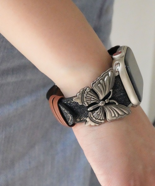 Port(ポート)の「【 Port / ポート 】 AppleWatch バタフライ デザイン / アップルウォッチバンド #_(デジタル腕時計・レディース・サックスブルー/ブラック/ライトブルー/ブルー・40mm/44mm)」の5枚目の写真