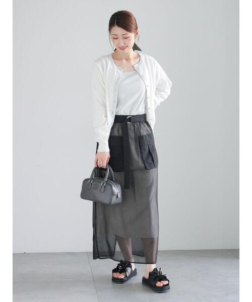 Te chichi（テチチ）の「ハイツイストコットンクルーカーディガン（カーディガン/ボレロ・レディース・オフホワイト/ピンク/ベージュ/ネイビー・F）」の8枚目の写真