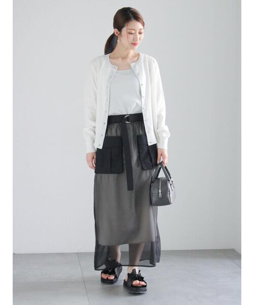 Te chichi（テチチ）の「ハイツイストコットンクルーカーディガン（カーディガン/ボレロ・レディース・オフホワイト/ピンク/ベージュ/ネイビー・F）」の9枚目の写真