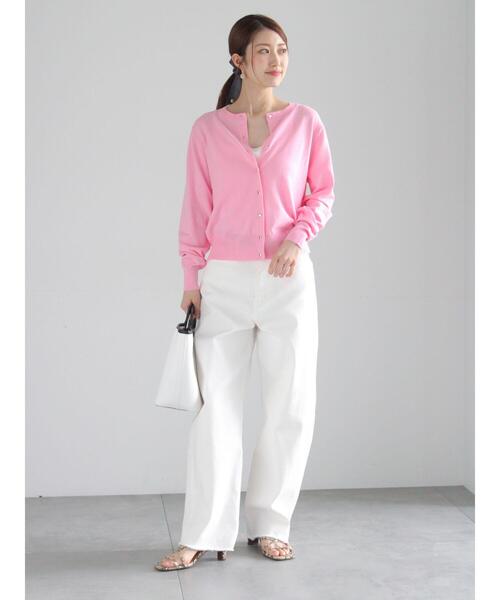 Te chichi（テチチ）の「ハイツイストコットンクルーカーディガン（カーディガン/ボレロ・レディース・オフホワイト/ピンク/ベージュ/ネイビー・F）」の12枚目の写真
