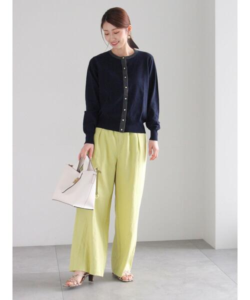 Te chichi（テチチ）の「ハイツイストコットンクルーカーディガン（カーディガン/ボレロ・レディース・オフホワイト/ピンク/ベージュ/ネイビー・F）」の14枚目の写真