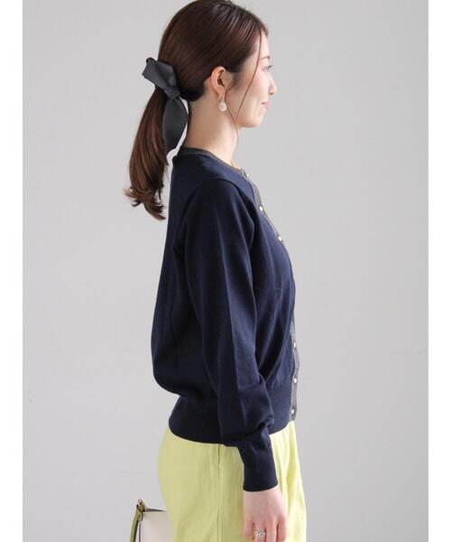 Te chichi（テチチ）の「ハイツイストコットンクルーカーディガン（カーディガン/ボレロ・レディース・オフホワイト/ピンク/ベージュ/ネイビー・F）」の18枚目の写真