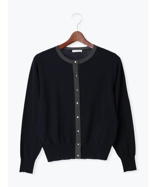 Te chichi（テチチ）の「ハイツイストコットンクルーカーディガン（カーディガン/ボレロ・レディース・オフホワイト/ピンク/ベージュ/ネイビー・F）」の21枚目の写真