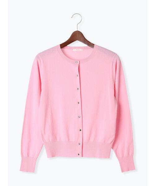 Te chichi（テチチ）の「ハイツイストコットンクルーカーディガン（カーディガン/ボレロ・レディース・オフホワイト/ピンク/ベージュ/ネイビー・F）」の22枚目の写真