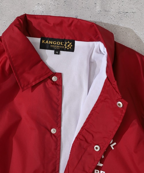 KANGOL（カンゴール）の「KANGOL ナイロン コーチジャケット（ナイロンジャケット・メンズ・バーガンディー/ネイビー系1/ブラック/ブルー/レッド系・XL/L/M）」の18枚目の写真