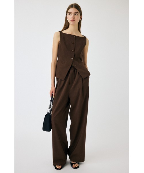 MOUSSY（マウジー）の「RELAX トラウザー（スラックス・レディース・ブラック系その他/杢グレー/ブラウン・1/2）」の5枚目の写真