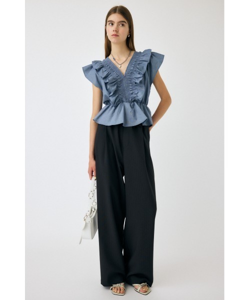 MOUSSY（マウジー）の「RELAX トラウザー（スラックス・レディース・ブラック系その他/杢グレー/ブラウン・1/2）」の14枚目の写真