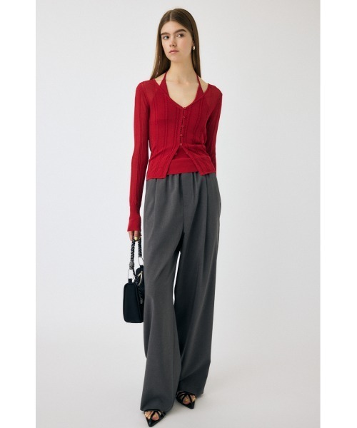 MOUSSY（マウジー）の「RELAX トラウザー（スラックス・レディース・ブラック系その他/杢グレー/ブラウン・1/2）」の22枚目の写真