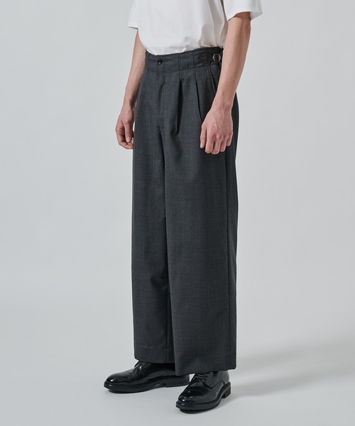 【7月末まで】MARKAWARE ウール スラックス ブラック サイズ2 MARKAWARE（マーカウェア）スラックス 黒 サイズ:2(M位) メンズ