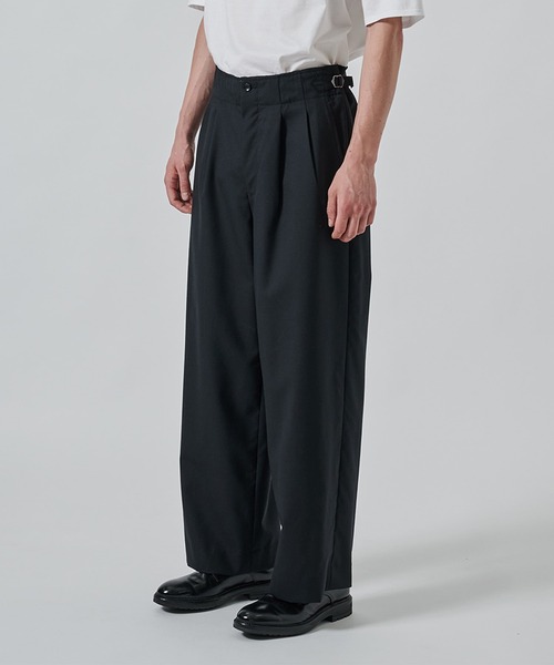 MARKAWARE/marka】別注 TWO TUCK MILITARY TROUSERS（スラックス