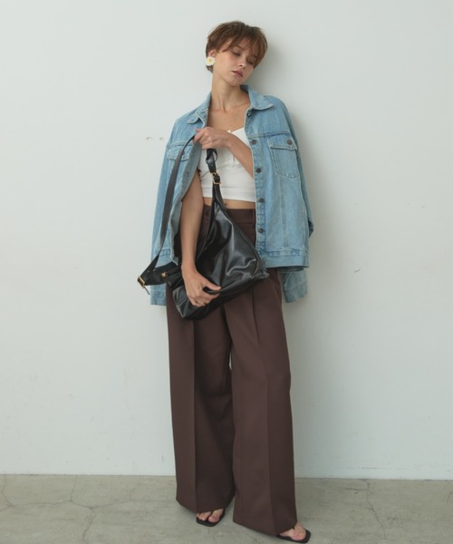 BARRETTA(バレッタ)の「フェイクレザーワンショルダーバッグ(ショルダーバッグ・レディース・ブラック/アイボリー・FREE)」の12枚目の写真