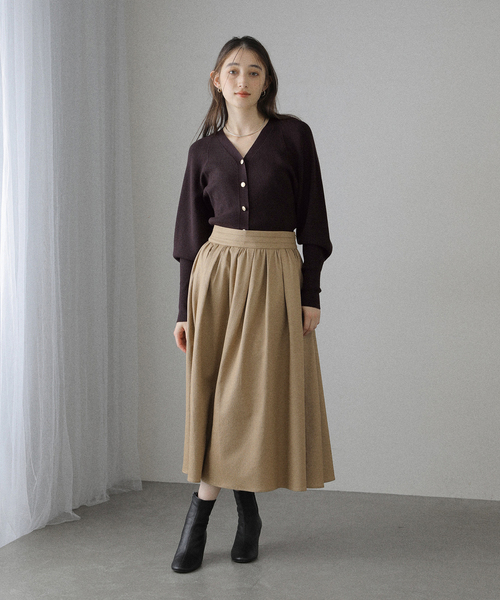 La TOTALITE(ラトータリテ)の「【洗える】Vネックシルエットカーディガン(カーディガン/ボレロ・レディース・ブラック/ピンク系その他/ブラウン/レッド・FREE)」の9枚目の写真