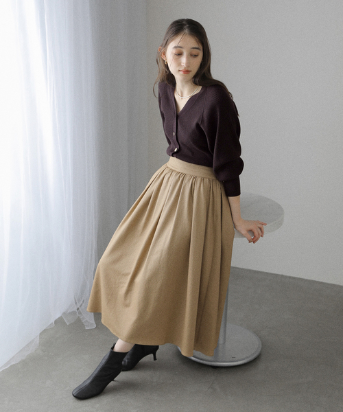 La TOTALITE(ラトータリテ)の「【洗える】Vネックシルエットカーディガン(カーディガン/ボレロ・レディース・ブラック/ピンク系その他/ブラウン/レッド・FREE)」の12枚目の写真