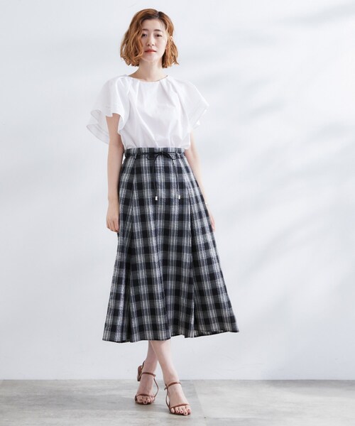 grove(グローブ)の「【サスティナブル原料】涼し気フレアスリーブブラウス(シャツ/ブラウス・レディース・ブラック/オフホワイト/ライトグリーン・01/02/03/04/05)」の6枚目の写真