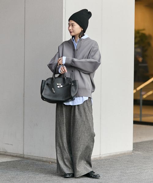 JOURNAL STANDARD(ジャーナルスタンダード)の「《WEB限定追加》ウォッシャブルバナナスリーブカーディガン(カーディガン/ボレロ・レディース・チャコールグレー/ブラック/ブラウン・FREE)」の7枚目の写真