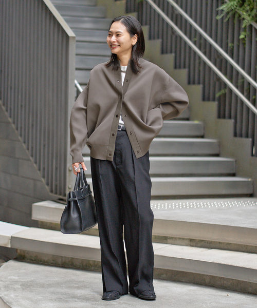 JOURNAL STANDARD(ジャーナルスタンダード)の「《WEB限定追加》ウォッシャブルバナナスリーブカーディガン(カーディガン/ボレロ・レディース・チャコールグレー/ブラック/ブラウン・FREE)」の8枚目の写真