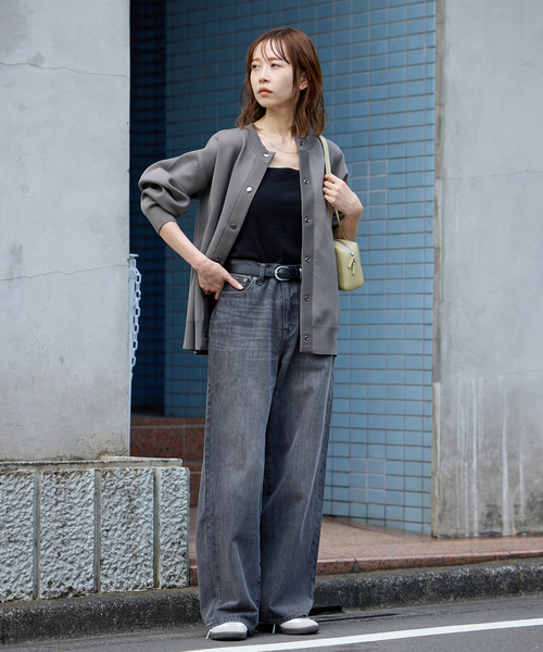 WEB限定追加》ウォッシャブルバナナスリーブカーディガン