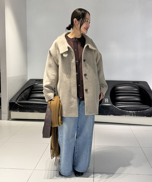 JOURNAL STANDARD(ジャーナルスタンダード)の「《WEB限定追加》ウォッシャブルバナナスリーブカーディガン(カーディガン/ボレロ・レディース・チャコールグレー/ブラック/ブラウン・FREE)」の12枚目の写真