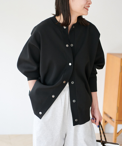 JOURNAL STANDARD(ジャーナルスタンダード)の「《WEB限定追加》ウォッシャブルバナナスリーブカーディガン(カーディガン/ボレロ・レディース・チャコールグレー/ブラック/ブラウン・FREE)」の16枚目の写真