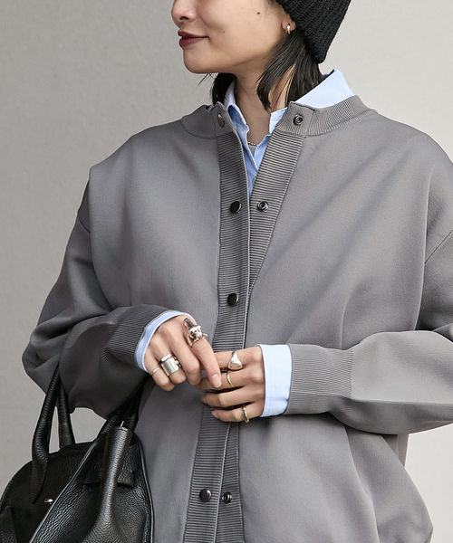 JOURNAL STANDARD(ジャーナルスタンダード)の「《WEB限定追加》ウォッシャブルバナナスリーブカーディガン(カーディガン/ボレロ・レディース・ブラック/チャコールグレー/ブラウン・FREE)」の9枚目の写真