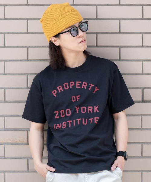 ZOO YORK/ズーヨーク】フロントプリントTシャツ/ブランドロゴ