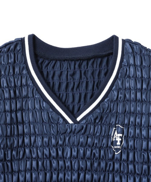 atmos pink（アトモスピンク）の「atmos pink Shirring Mini Game Shirt / アトモス ピンク シャーリング ミニ ゲーム シャツ（Tシャツ/カットソー・レディース・ネイビー/ピンク/ブラック・FREE）」の6枚目の写真