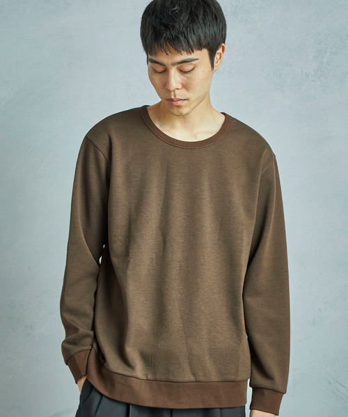 MEN'S BIGI(メンズビギ)の「ライトダンボールスウェットロングTシャツ(Tシャツ/カットソー・メンズ・ブラウン/チャコールグレー・02/01/03)」の2枚目の写真
