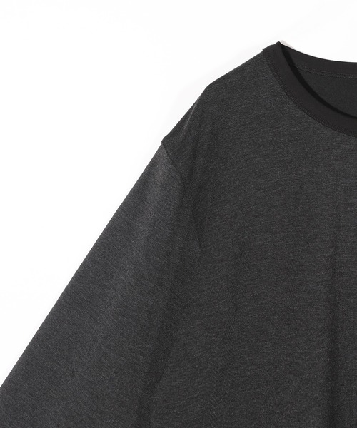 MEN'S BIGI(メンズビギ)の「ライトダンボールスウェットロングTシャツ(Tシャツ/カットソー・メンズ・ブラウン/チャコールグレー・02/01/03)」の10枚目の写真