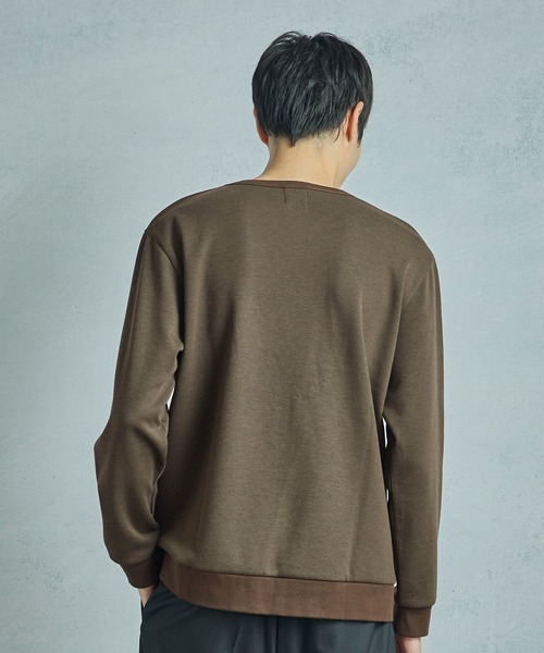 MEN'S BIGI(メンズビギ)の「ライトダンボールスウェットロングTシャツ(Tシャツ/カットソー・メンズ・ブラウン/チャコールグレー・02/01/03)」の4枚目の写真
