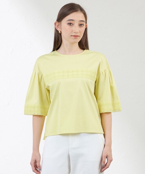 セール】【Anniversary Piece】シルケットスムース×レース プル 