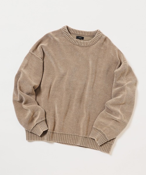 FEBELI ベージュ クルーネックニット 7ゲージ フェード クルーネック ニット（ニット/セーター）｜BEAMS