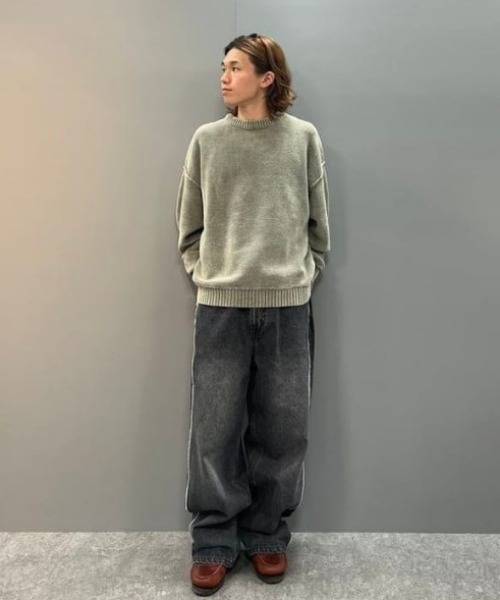 セール】7ゲージ フェード クルーネック ニット（ニット/セーター