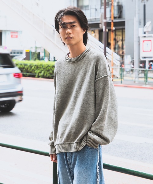 セール】7ゲージ フェード クルーネック ニット（ニット/セーター