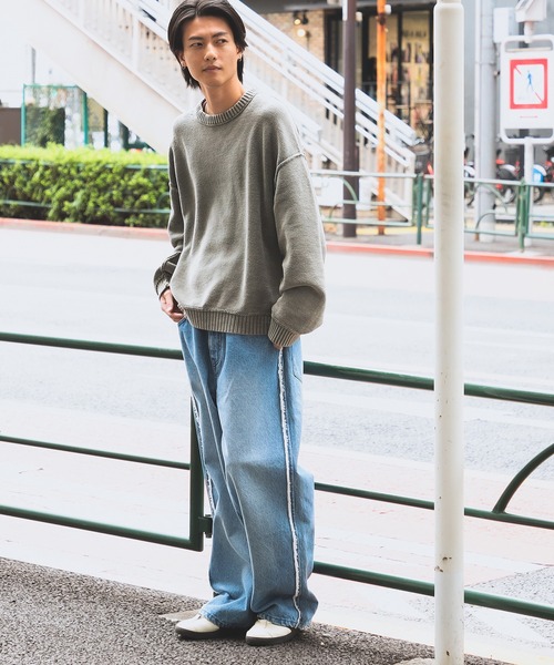 BEAMS(ビームス)の「7ゲージ フェード クルーネック ニット(ニット/セーター・メンズ・オリーブ/ベージュ系その他・S/M/L/XL)」の22枚目の写真