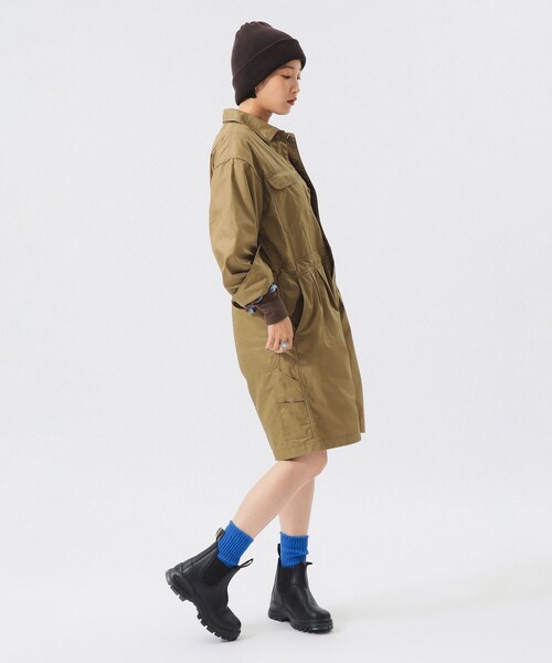 BEAMS BOY（ビームスボーイ）の「ショーツ オールインワン（サロペット/オーバーオール・レディース・ベージュ/チャコールグレー・ONE SIZE）」の13枚目の写真