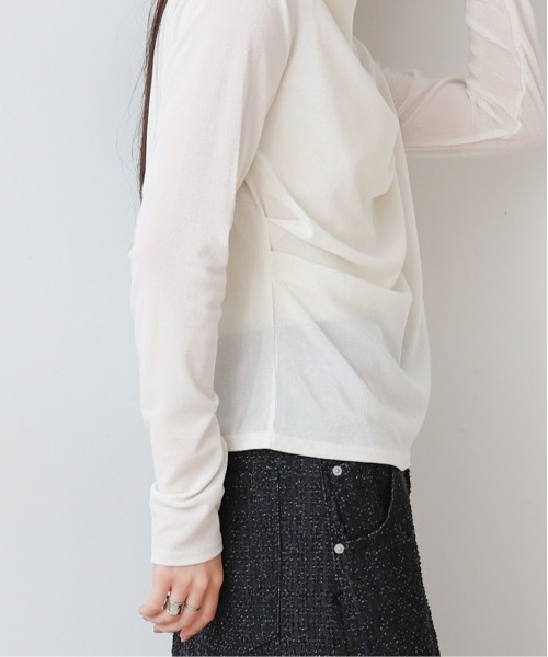 Bab(バブ)の「シアーベロアドレーププルオーバー(Tシャツ/カットソー・レディース・ブラック/グレー/ブラウン/オフホワイト・M)」の15枚目の写真